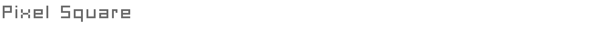 Sample characters Pixel Square Font